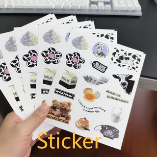สติกเกอร์ PVC ลายวัตถุ สไตล์เรโทร สําหรับตกแต่งสมุดภาพ อัลบั้มรูปภาพ แล็ปท็อป กระเป๋าเดินทาง สมุดภาพ DIY Size 166*136