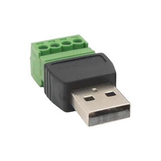 Obliging USB2 0 ชายเป็นเทอร์มินัลบล็อกอะแดปเตอร์ไม่จําเป็นต้องบัดกรี 4Pin Connectors