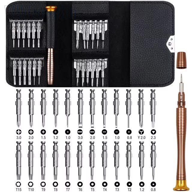 25 in 1 Professional Precision อุปกรณ์ไขควง - DIY Hex Torx Star Repair Tool Kit - ชุดไขควงแบบพกพา - สําหรับโทรศัพท์แท็บเล็ตพีซีแก้ว