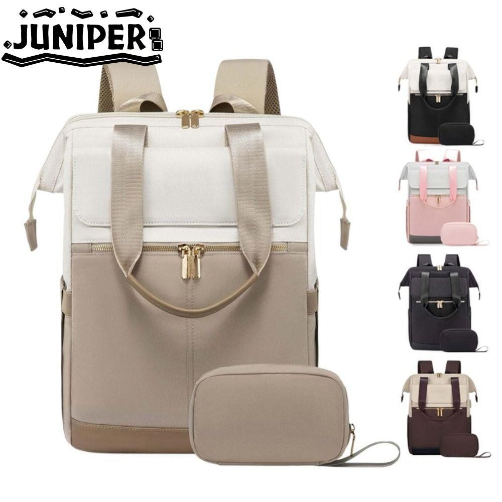 [JUNIPER] กระเป๋าเป้สะพายหลังสําหรับผู้หญิงความจุขนาดใหญ่16กระเป๋ากระเป๋าแล็ปท็อปกระเป๋าเดินทางกันน้ําแบบพกพาพร้อมกระเป๋าเก็บแฟชั่นส