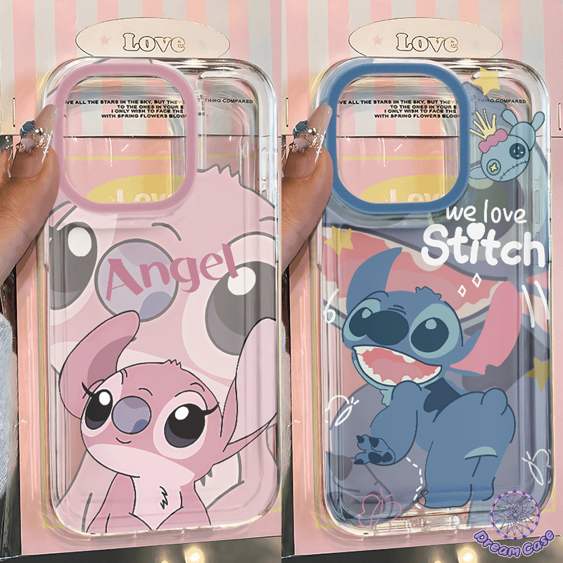 คู่รักการ์ตูนน่ารักตะเข็บโปร่งใสนุ่มเคส Samsung A06 A05 A05s A15 A14 A54 A13 A55 A21s A32 A34 A25 A50 A04E A51 A02s A03s