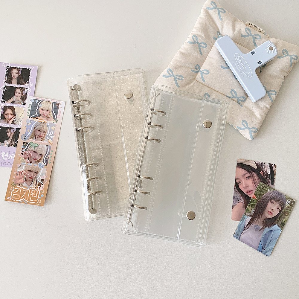 Photo Card Binder A6 Transparent Glitter รุ่นแคบ Star-Chasing อัลบั้มสามนิ้ว - รูปที่ 2
