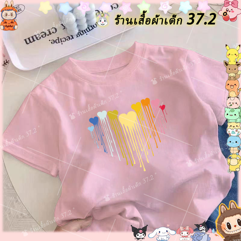 20232024 ฤดูร้อน ยืดแขนสั้นผ้าฝ้ายสำหรับผู้หญิง เสื้อยืดเด็กฤดูร้อน เสื้อหลวมใหม่สำหรับเด็กผู้ชาย เสื้อผ้าฝ้ายบางฤดูร้อนสำหรับเด็กผู้หญิง 20252025