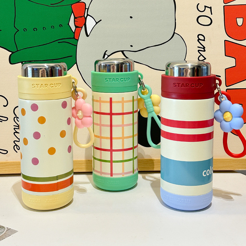 316 แก้วน้ำสแตนเลส แก้วน้ำพกพา แก้วน้ำสแตนเลส การ์ตูนน่ารัก 500มล. แก้วทนความร้อน พร้อมหูจับ