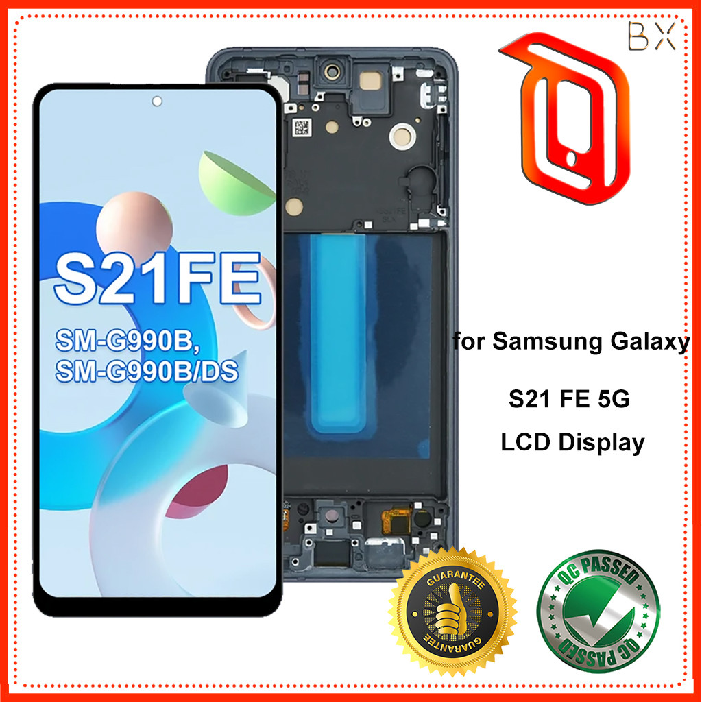 จอแสดงผล OLED LCD สําหรับ S21 FE G990B G990B/DS หน้าจอประกอบพร้อมการเปลี่ยนกรอบ