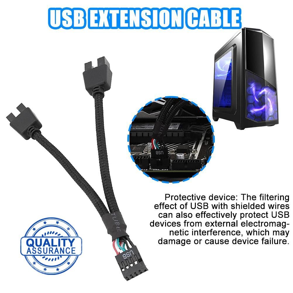 เมนบอร์ด Usb2.0 9-pin To Dual 9-pin One-to-two 9pin Pin 9usb To Dual L8l7