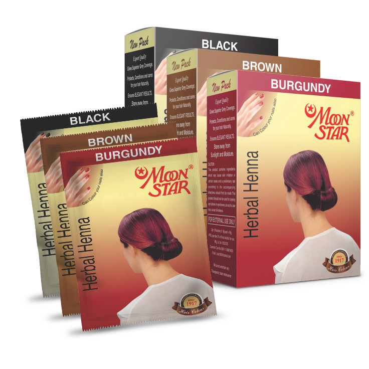 ผงสมุนไพรเฮนน่าย้อมผม Herbal Henna Moonstar