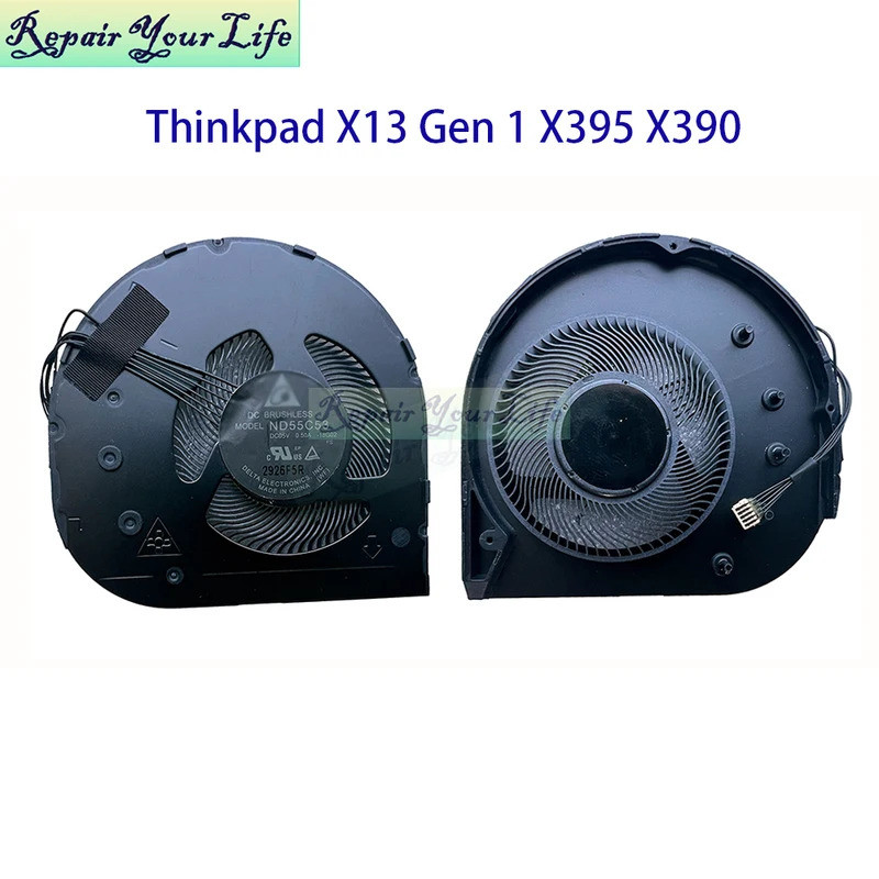พัดลมระบายความร้อน CPU สําหรับ Lenovo ThinkPad X13 Gen 1 X390 X395 ND55C53-18G02 โน้ตบุ๊ค Cooler หม้อน้ําพัดลม 01AW746 02DL972 5H40W36667