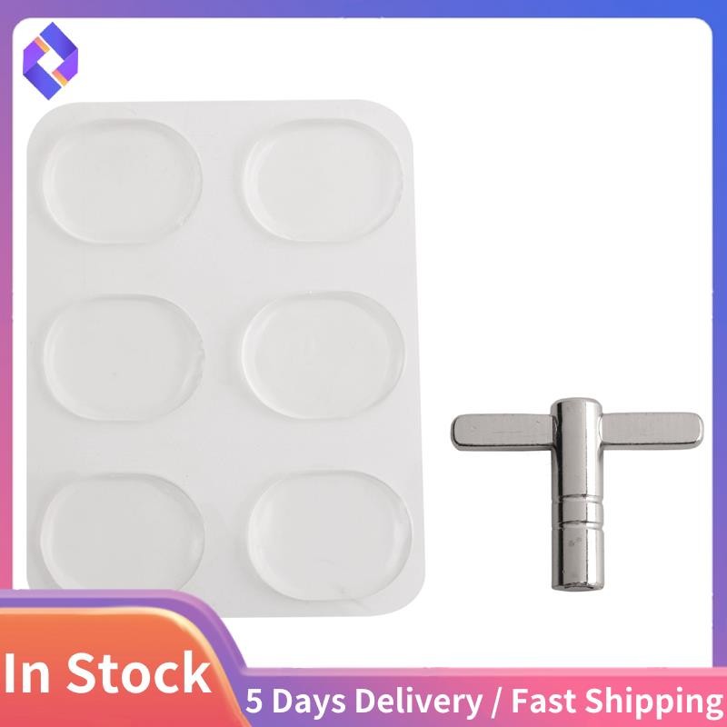 Drum Damper gel 6 แพ็ค พร้อม One Drum Tuning Key pack 1