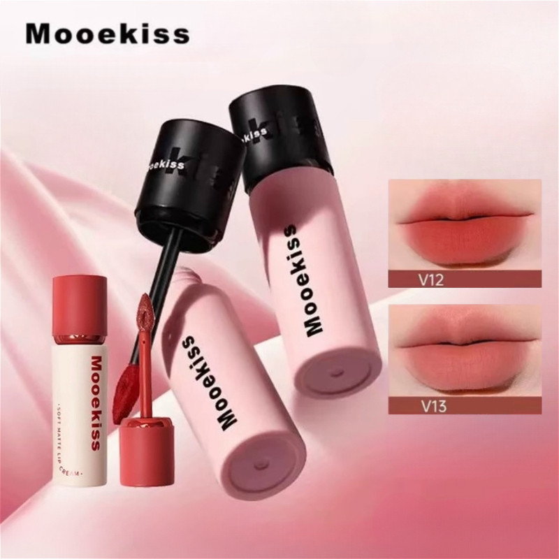 MOOEKISS ลิปกลอส ลิปโคลน กำมะหยี่ด้าน ลิปสติก ไม่ซีดจางง่าย