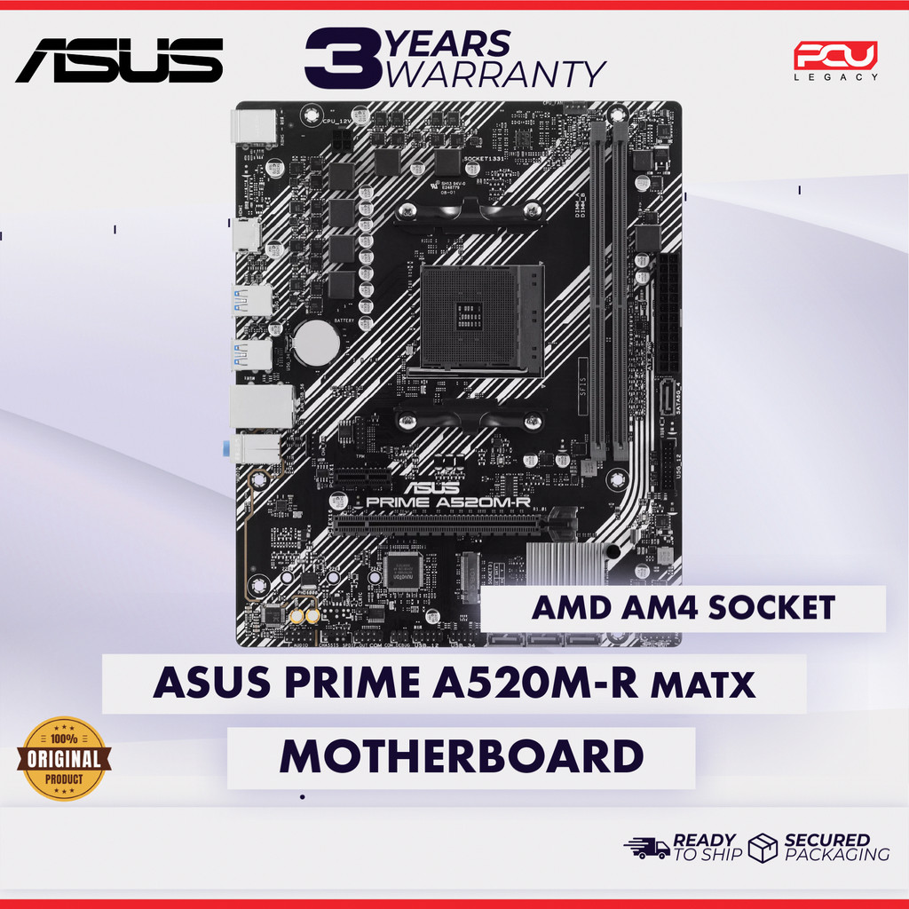 ASUS PRIME A520MR MATX AM4 MOTHERBOARD