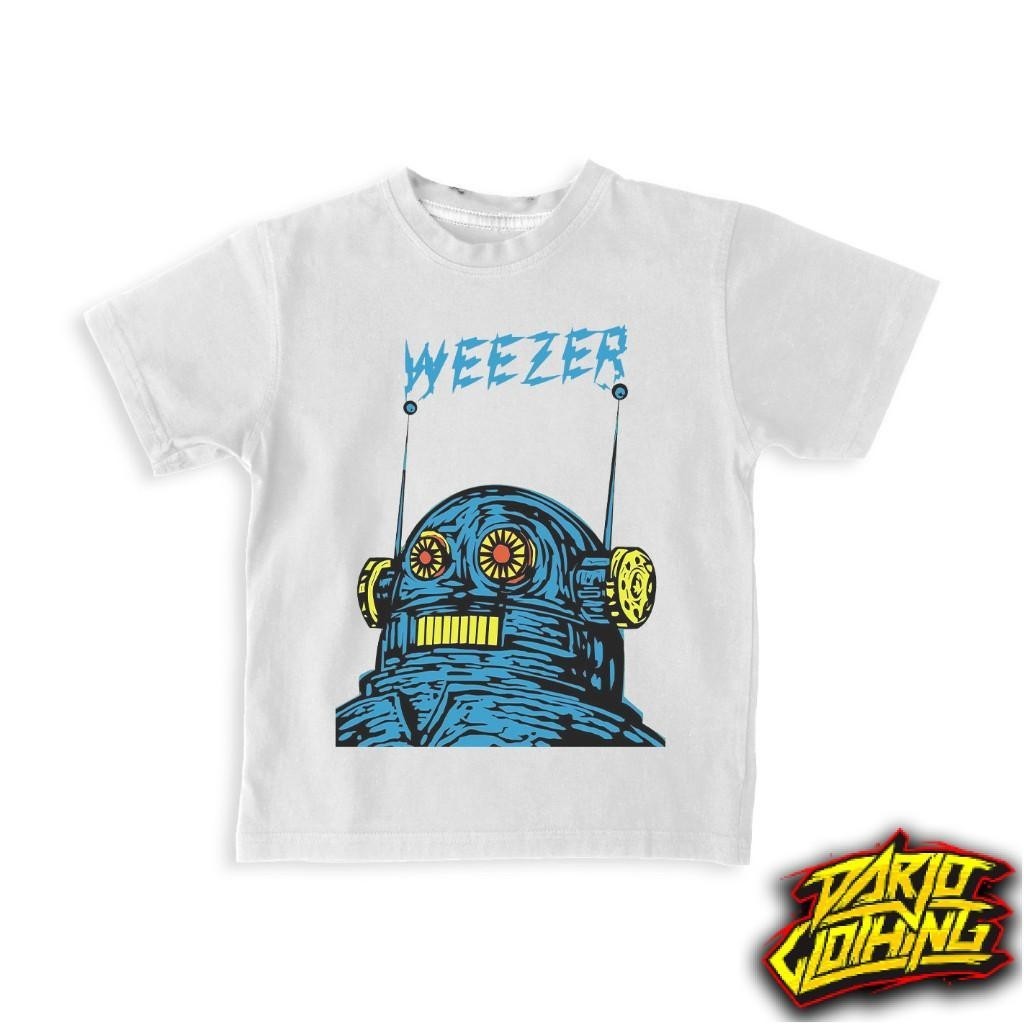DarjoClothing T-Shirt - เสื้อยืดเด็ก Weezer Band - สีขาว