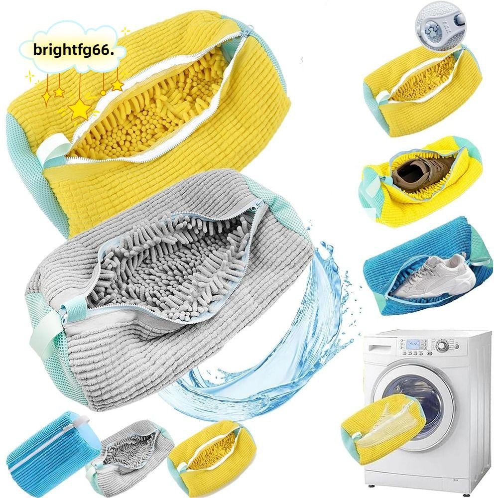 BRIGHTFG66 ซักรองเท้า|กระเป๋า, ผ้าฝ้ายโพลีเอสเตอร์ป้องกันการเสียรูปออแกไนเซอร์ซักรีดถุงอบแห้ง,ทนทานเบาะซักรีดรองเท้าป้องกันรองเท้าถุงซักผ้าสําหรับรองเท้าทุกประเ