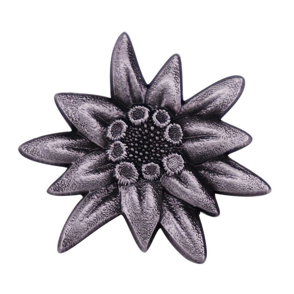 German World War 2 WW2 Mountain Troops Edelweiss Wehrmacht Hat Pin Badge