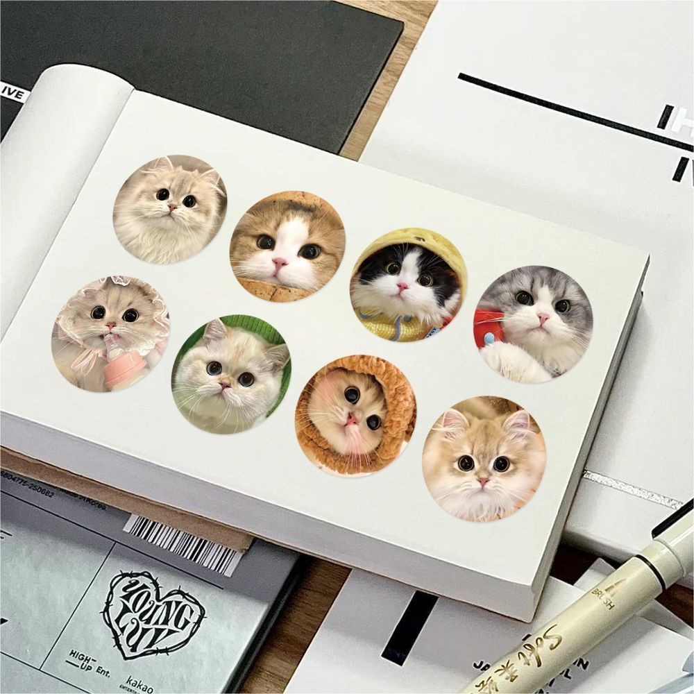 [ 500 ] สติ๊กเกอร์ใหม่น่ารัก หัวแมวม้วน สติ๊กเกอร์ หัวแมว หัวแมว ราคา ถูกที่สุด ดีลบีเคเค แกลเลอรีภาพที่ 2