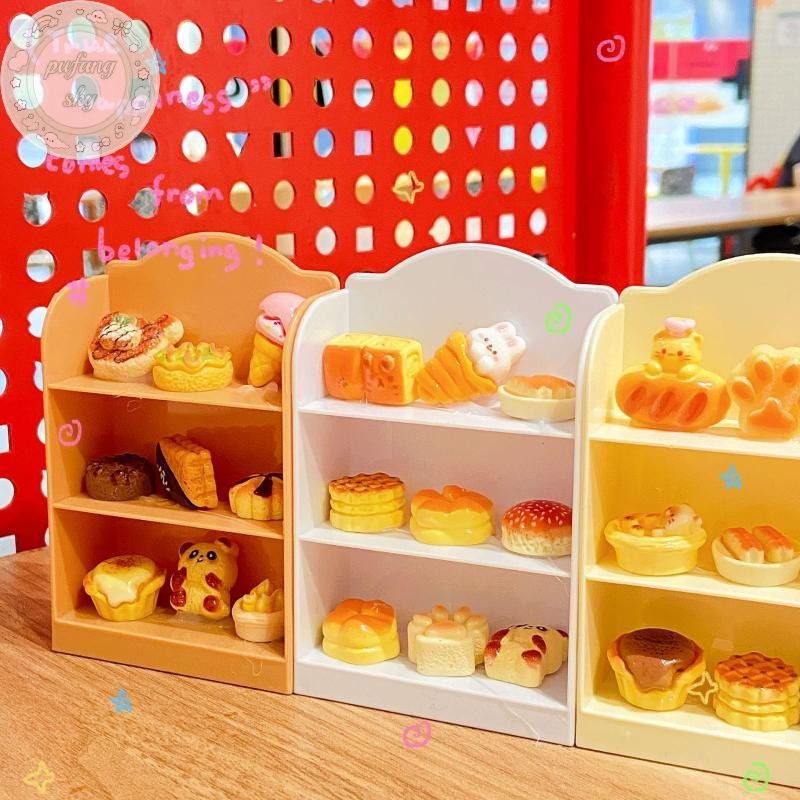 PUSKY 1:12 Dollhouse Miniature ซูเปอร์มาร์เก็ตชั้นวางขาตั้งจอแสดงผลชั้นเก็บฉากตกแต่งตุ๊กตา House อุปกรณ์เสริม TH