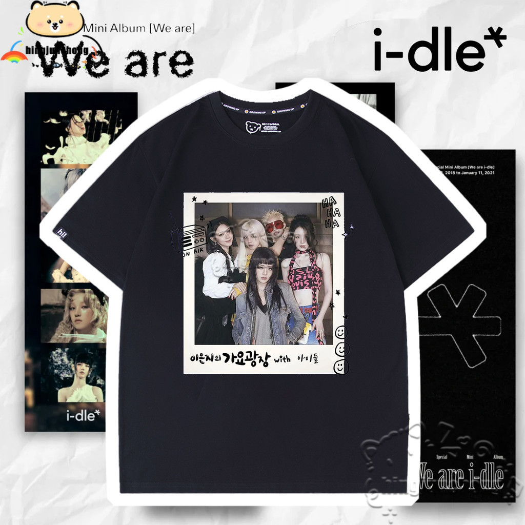 I-dle Tshirt I-DLE (G)I-DLE Tshirt I-dle (เอเฟเดียม) 8th Mini Album [We Are] เสื้อยืด Unisex S-5XL 0