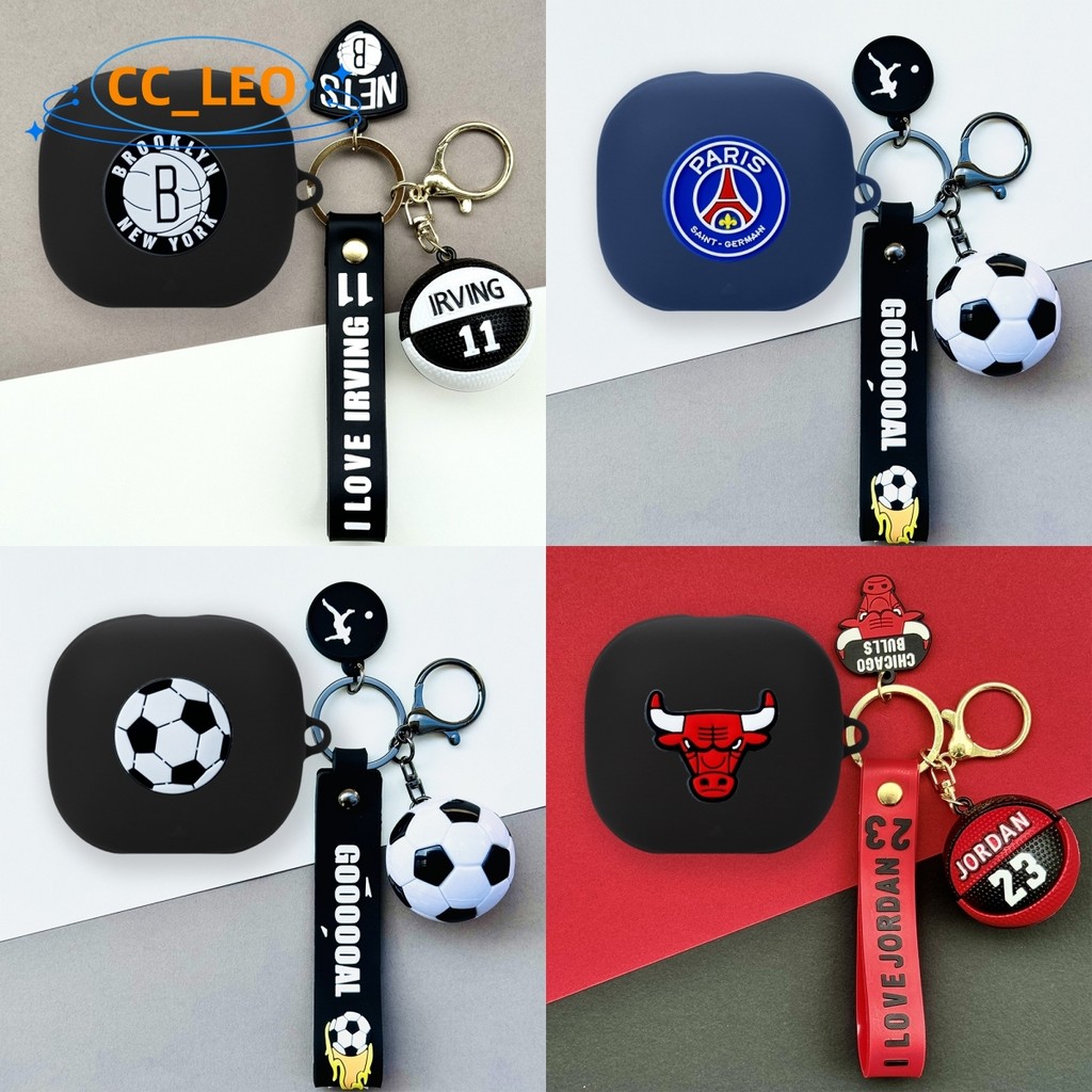 For Anker Soundcore Liberty 5 ANC Case Cartoon Basketball Football Keychain Pendant Soundcore Libert