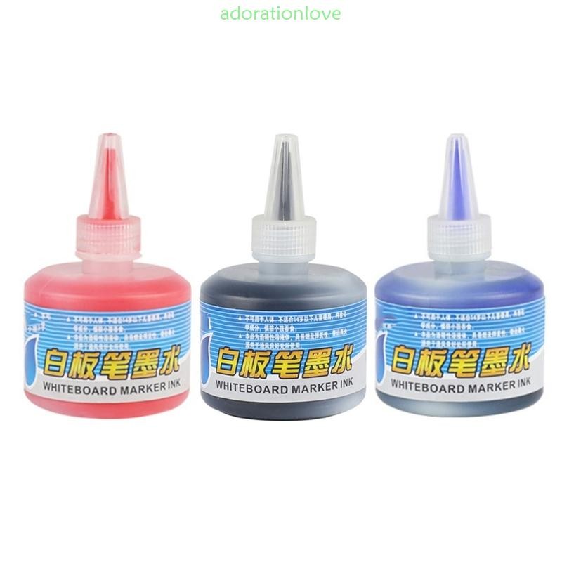 อดอร์ 1ขวด50มิลลิลิตรหมึกเติมสําหรับเติมหมึกปากกาไวท์บอร์ดปากกามาร์กเกอร์สีดําสีแดงสีฟ้า