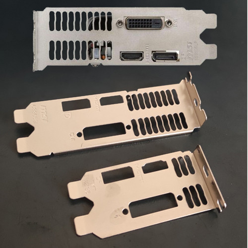 Low Profile Full High Bracket 8 ซม.12 ซม.DisplayPort DP DVI HDMI I/O Shield BackPlane สําหรับ MSI GT