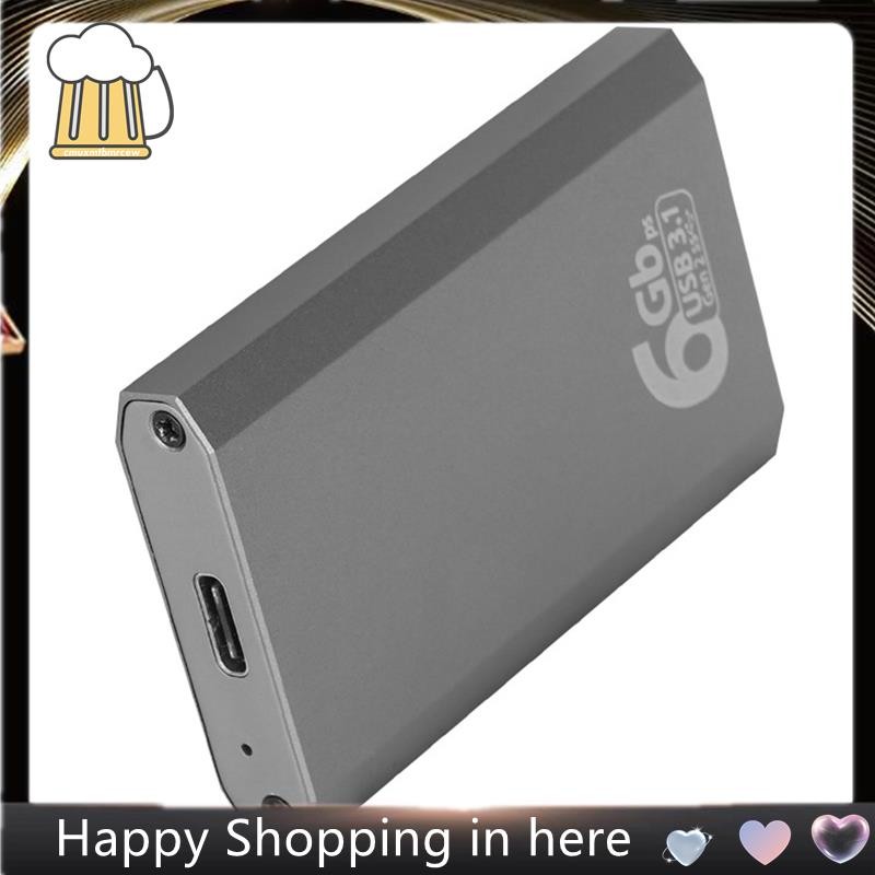 กล่อง MSATA SSD, USB 3.1 Gen2 10Gbps SSD สําหรับ MSATA ไดรฟ์ Solid State ภายในฮาร์ดไดรฟ์