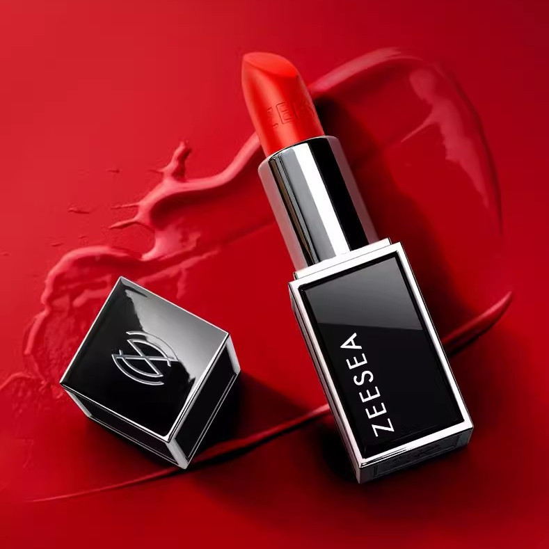 ZEESEA滋色黑管口红百搭色号女学生款平价小众品牌奶茶豆沙色ZEESEA Color Black Tube Lipstick Versatile20250528