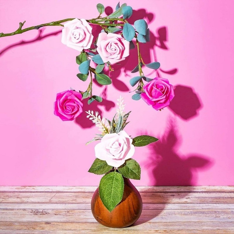 10ชิ้น 7.6เซนติเมตรประดิษฐ์ดอกกุหลาบหัวเจ้าสาวฝักบัวปลอมดอกกุหลาบวันวาเลนไทน์,วันแม่งานแต่งงานการจัดดอกไม้ศูนย์ชิ้นอาบน้ําเด็ก ทําเอง (3นิ้ว) - รูปที่ 4