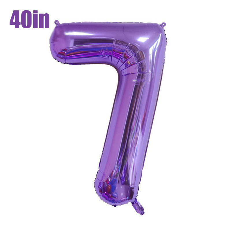 ลูกโป่งฟอยล์ตัวเลข ขนาด 40 นิ้ว ธีมสีม่วง balloon รูปที่ 8