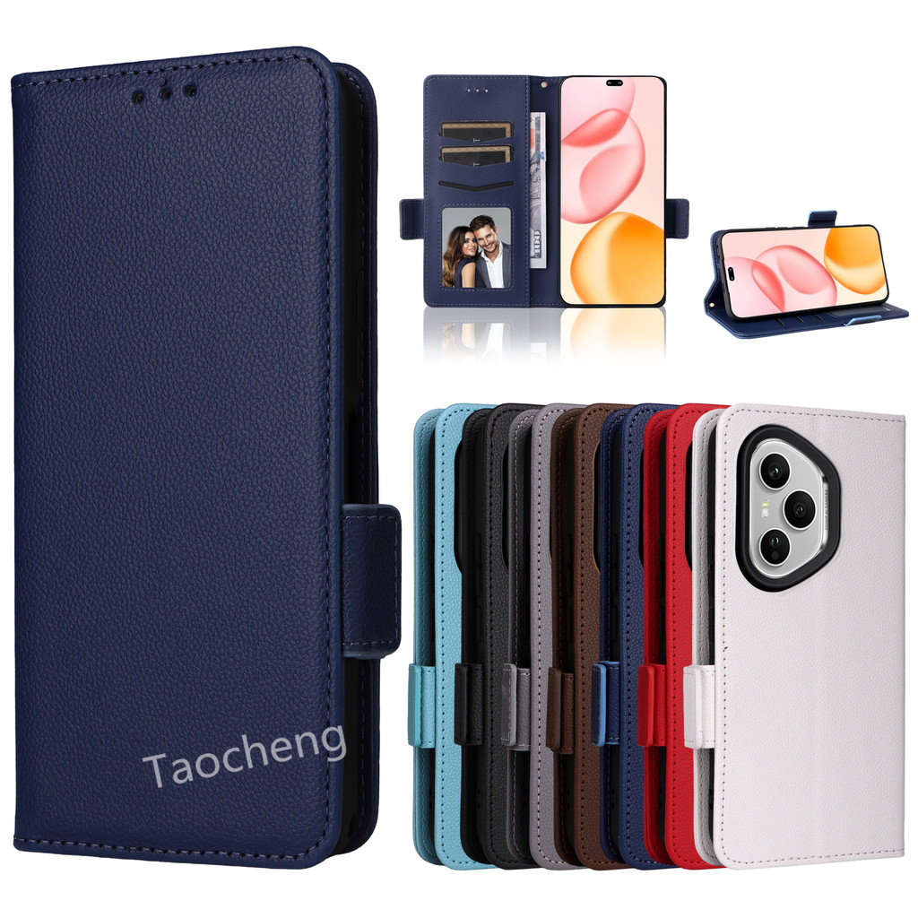 เคสโทรศัพท์สําหรับ Honor 400 Honor400 Pro Lite Honor400Pro 5G 2025 กระเป๋าสตางค์หนังหรูหราปลอกการ์ด Flip Slot Bracket Holder Soft TPU Edge Cover