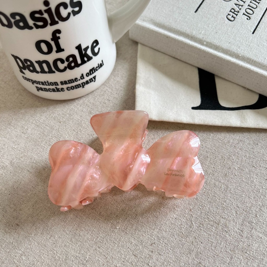 INS ฝรั่งเศส Acetate โบว์ขนาดใหญ่คลิปฉลามอารมณ์หวานกิ๊บเรียบง่าย Barrette ผู้หญิงแฟชั่น Retro Accessiies - รูปที่ 5