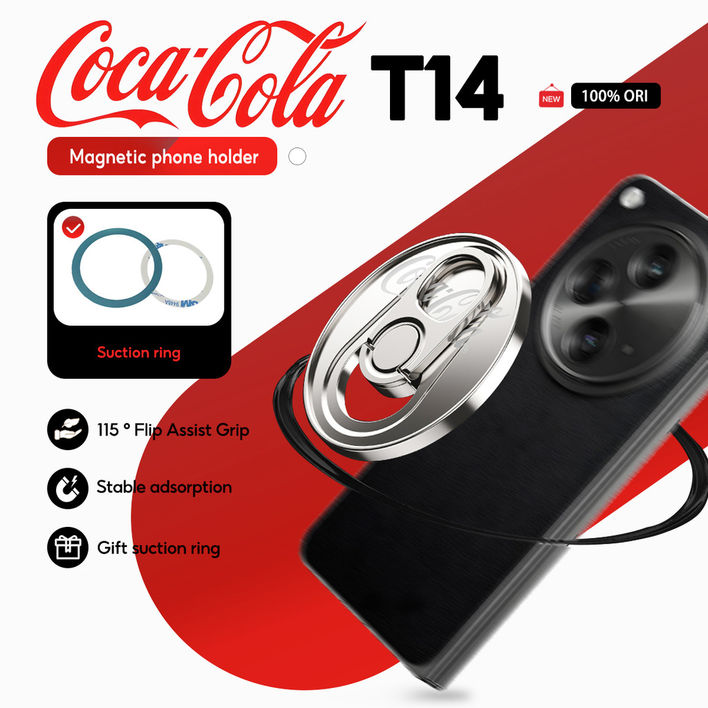 Coca-Cola T14 ที่วางโทรศัพท์โลหะแม่เหล็กมัลติฟังก์ชั่นแบรนด์ร่วม