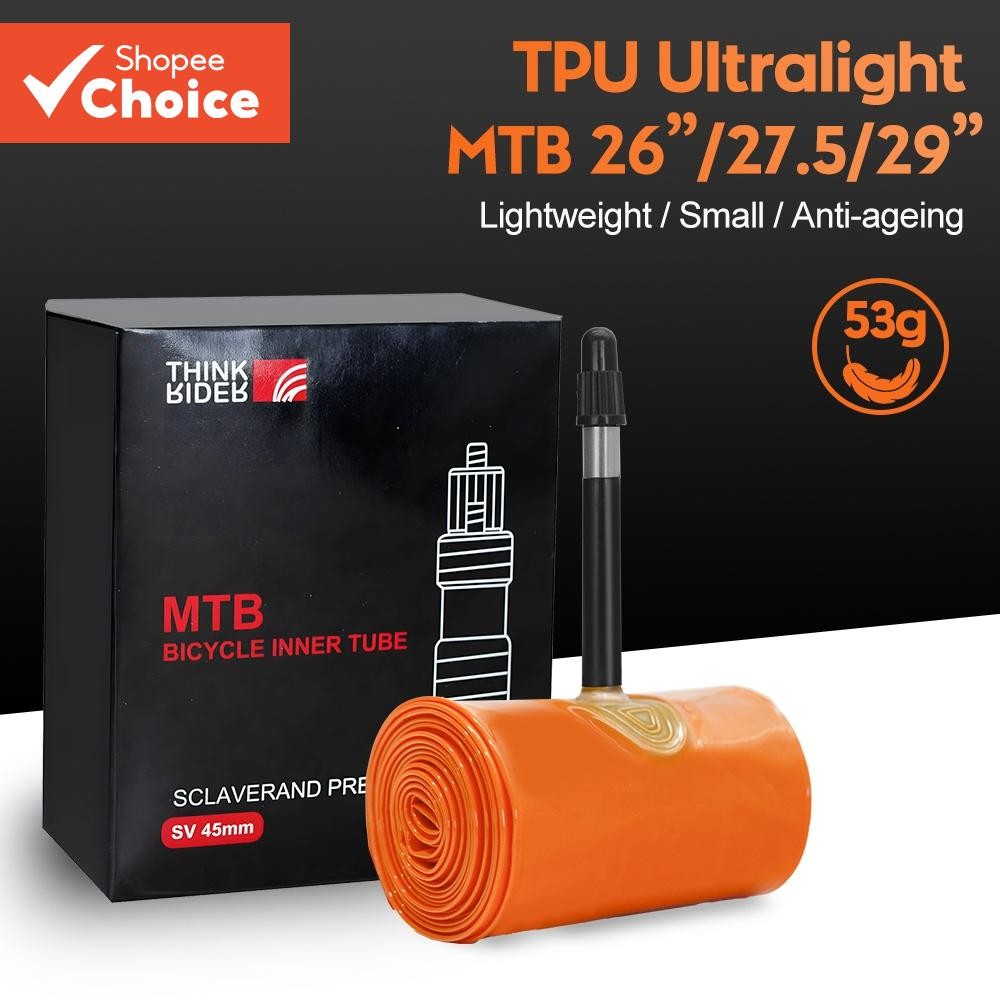 ThinkRider Ultralight Bike Tube TPU MTB ยาง, 45 มม.วาล์วฝรั่งเศส