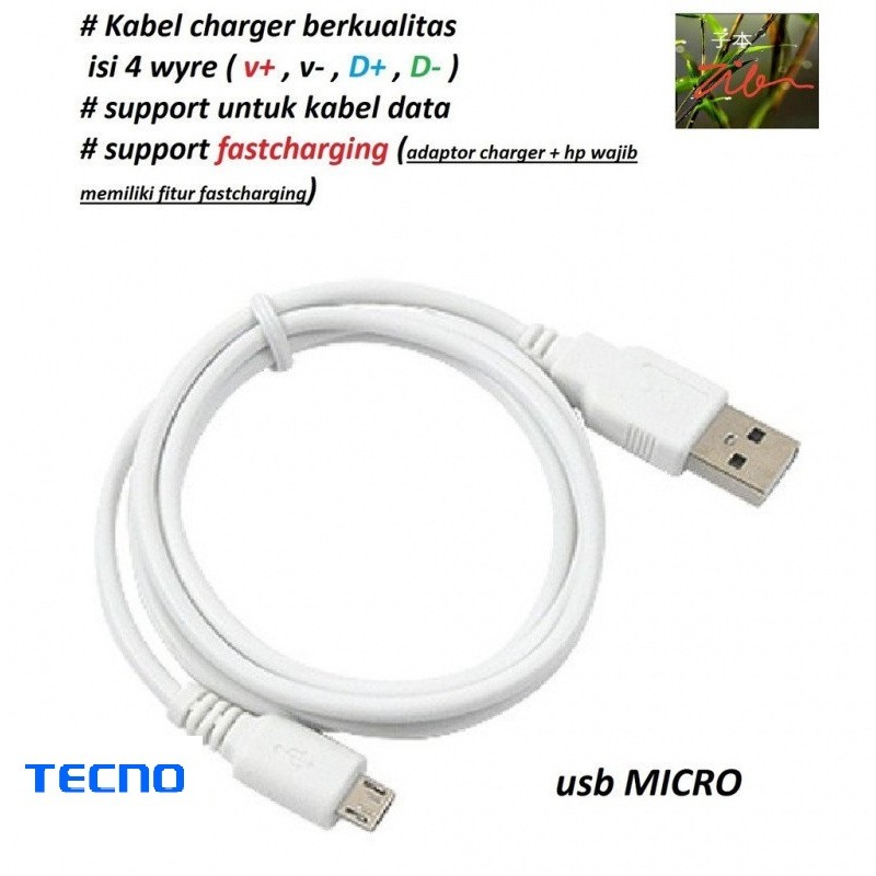สายชาร์จ Usb micro tecno POP 6 (BE7) - POP 6 GO (BE6j) - POP 6 PRO (BE8)