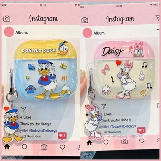 Donald Duck + จี้ขอบหยัก AirPods สําหรับ AirPods 4/3/2/1 AirPods Pro/Pro2 หูฟังปลอก