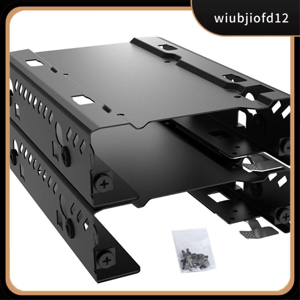 ใหม่สต็อกPHANTEKS 2 Pack Stackable 3.5 / 2.5 นิ้ว Duo Cases Hard Drive Bracket โลหะสีดํา HDD Hard Drive Mounting Bracket Adapter