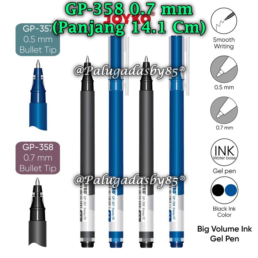 (1 ชิ้น) WHOLESALE JOYKO GP-358 Kazey 0.7 mm Gel Pen / Joyko GP-358 Kazey Gel Pen (1 ชิ้น)