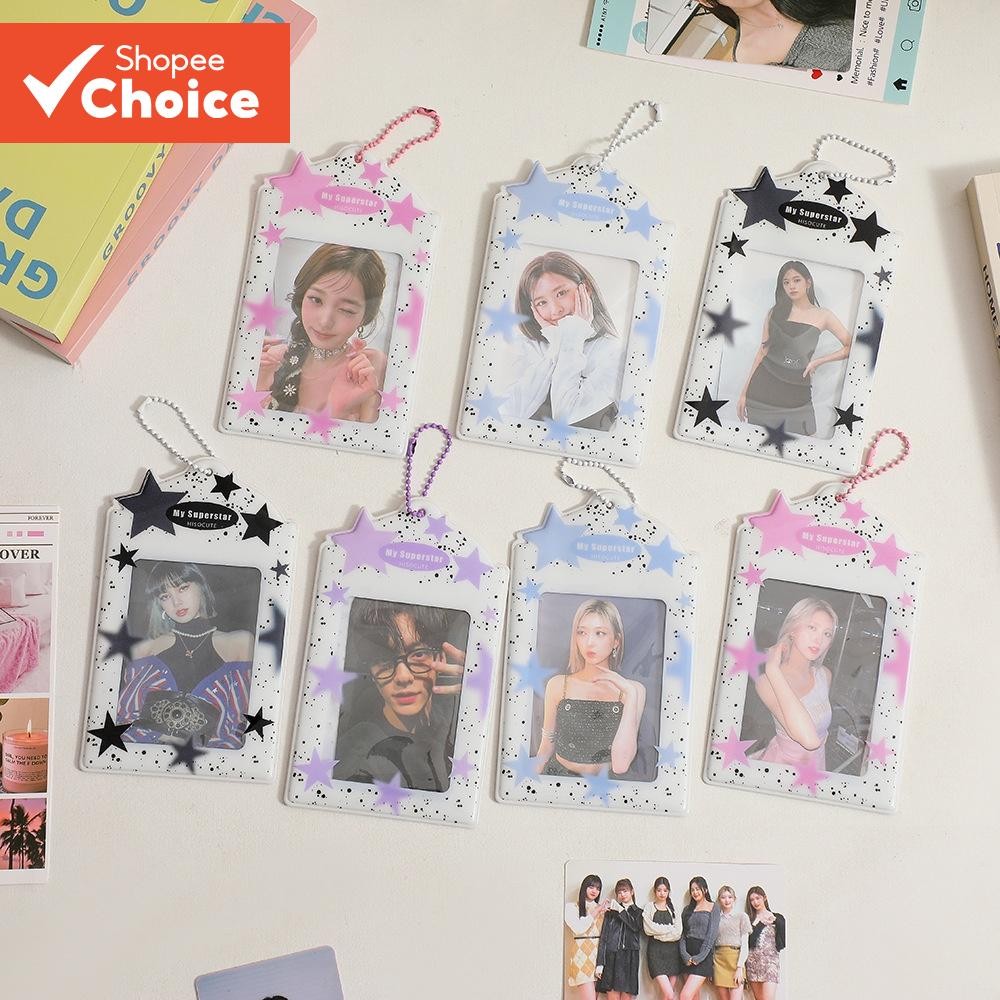 INS 3 นิ้ว Star Photocard Holder Idol Photo Protective Case Student Business Holder Card Holder Wallet Cover