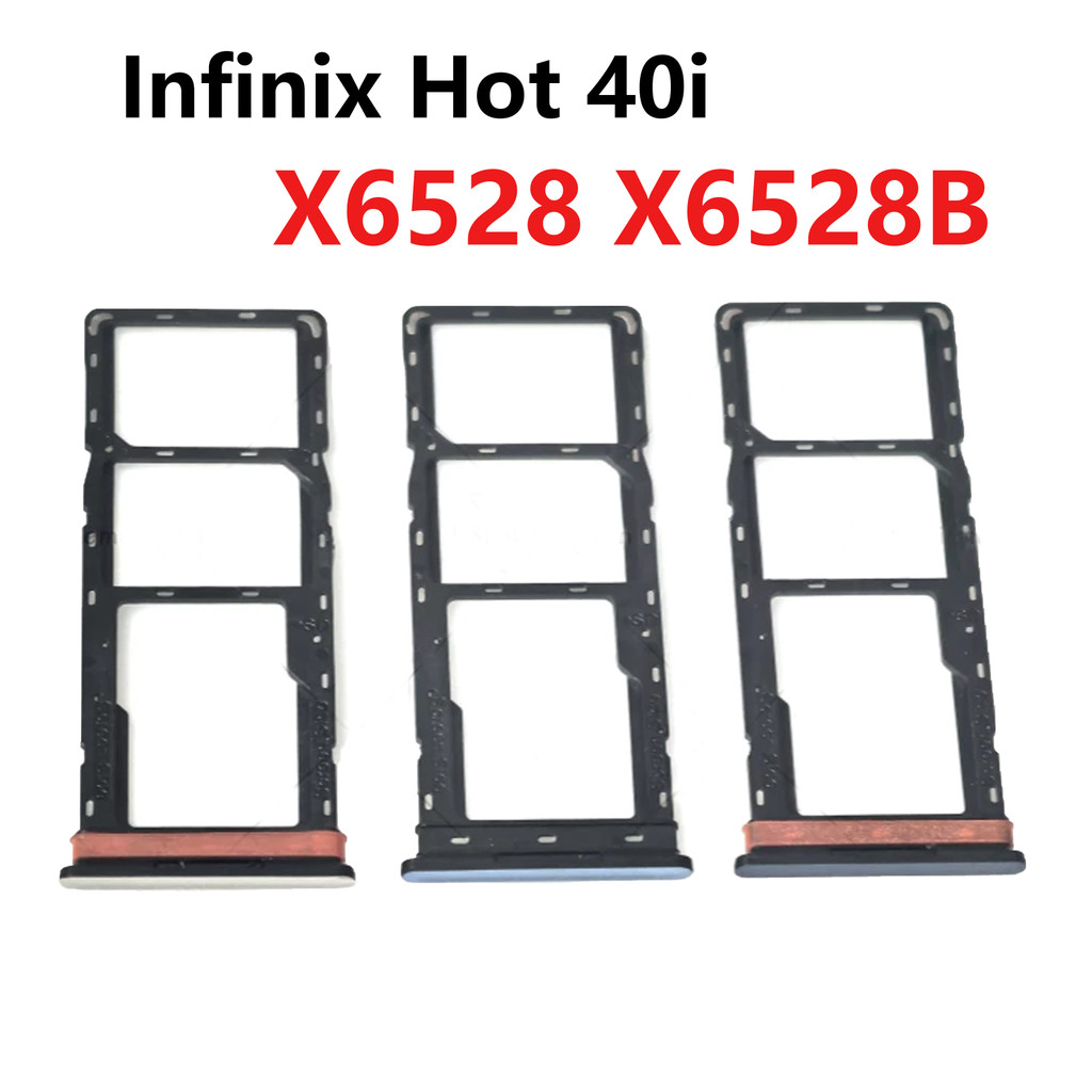สําหรับ Infinix Hot 40i X6528 X6528B ถาดซิมช่องเสียบการ์ดผู้ถือ Reader SD Slot อะแดปเตอร์อะไหล่