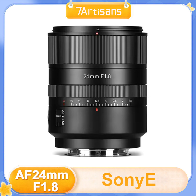 7artisans 24mm F1.8 AF เลนส์กล้องสําหรับ Sony E Mount A6500 A7III NEX-7 Full Frame รูรับแสงขนาดใหญ่ 