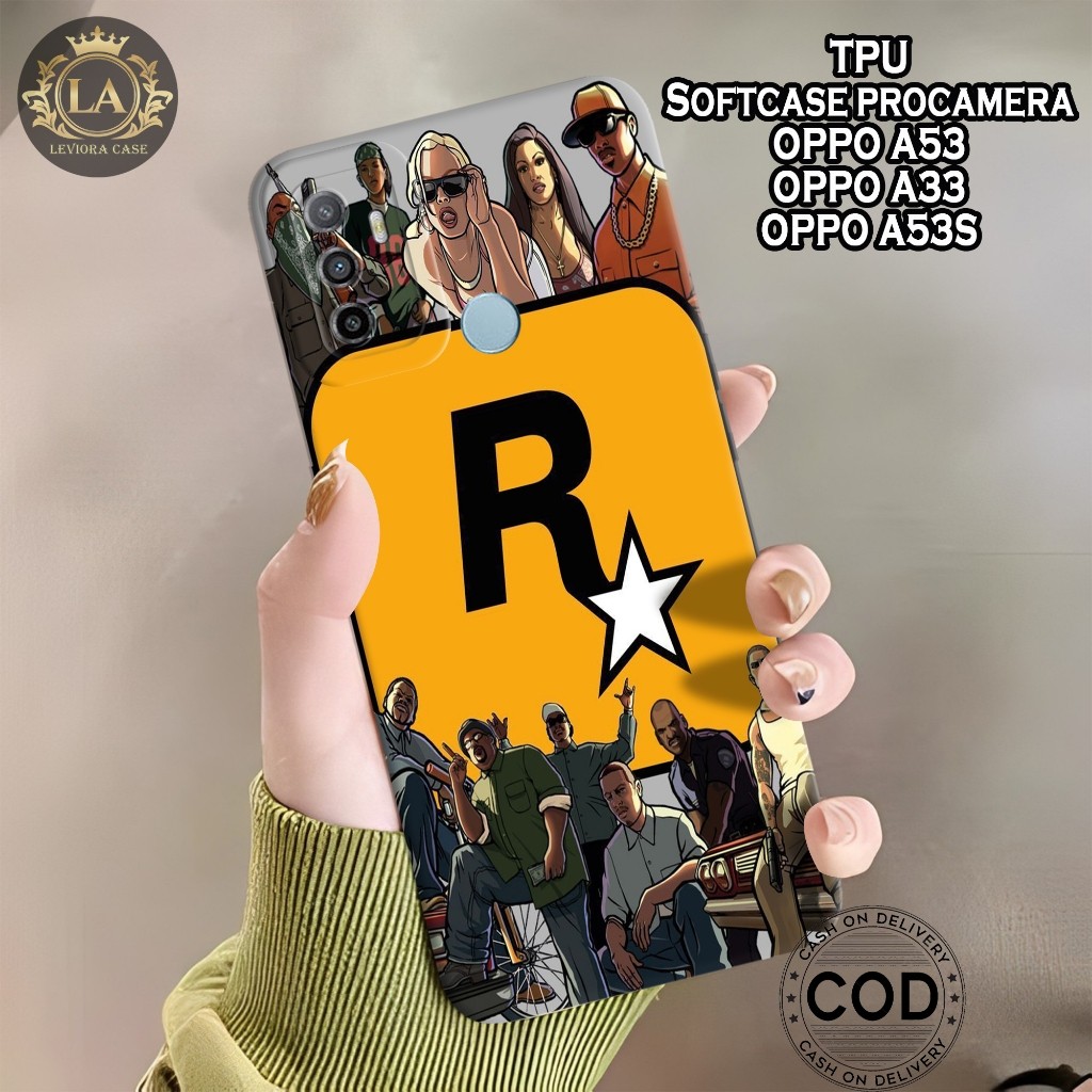 HP OPPO A53/A33/A53S - เคส Leviora - GTA Fashion Case - OPPO A53/A33/A53S Softcase - เคสกล้อง Pro - 