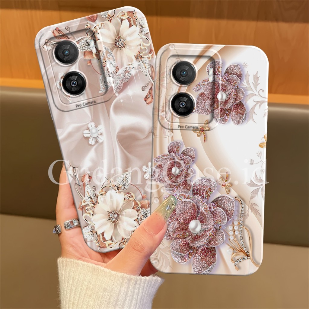 Softcase Vivo IQOO Z7 5G/ IQOO Z7X 5G Butterfly Flower Motif Case Pro Camera