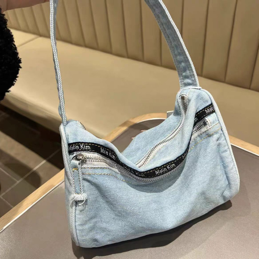 Kim Chen Same Style Korean Matin Kim Distressed Denim Bag