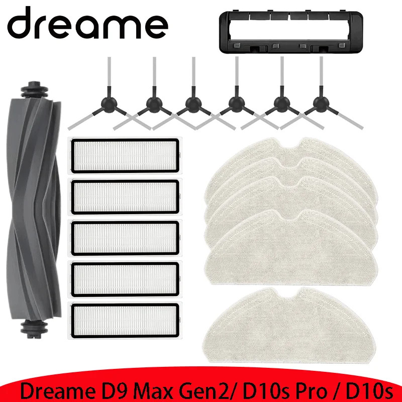 Dreame D9 Max Gen 2, Dreame D10s Pro, D10s Robot Vacuum Accessories แปรงหลัก Filter Mop Rag อะไหล่ทด