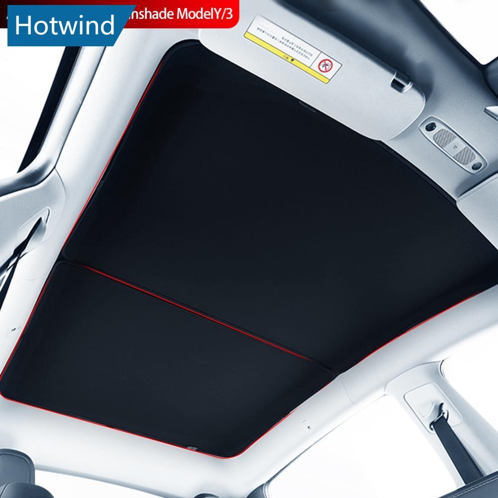 HW 2 ชิ้นกระจกรถยนต์หลังคาบังแดดด้านหน้าด้านหลังเปิด Sunroof กระจก Shade สุทธิ UV ป้องกันภายในสําหรั