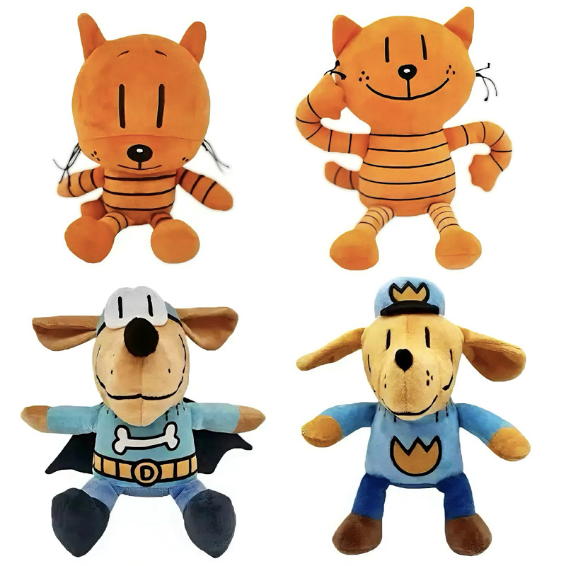 22 ซม.น่ารัก Dog Man ของเล่นตุ๊กตา Dogman ตุ๊กตานุ่มตุ๊กตาการ์ตูน Petey the Cat Puppy Chief Plushie สัตว์ตัวเลขของขวัญวันเกิด
