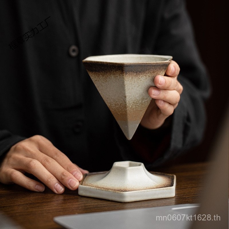 ชุดแก้วกาแฟเซรามิก แก้วกาแฟดีไซน์เฉพาะตัว แก้วลาเต้เพชรสวยงาม รูปลักษณ์สูง ย้อนยุค 6YMG