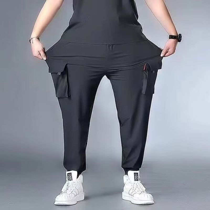EERSHENSHI 【M-8XL】กางเกงคาร์โก้ ทรงหลวม หลายกระเป๋า ยืดได้ พลัสไซซ์ สําหรับผู้ชาย