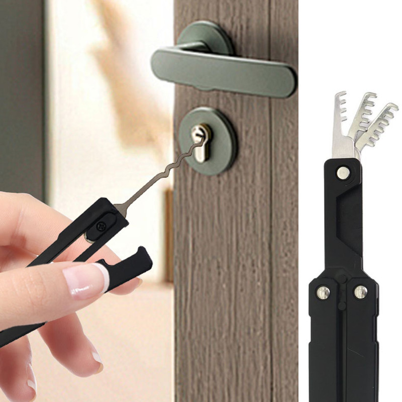 Compact Lock Picking Set Multi-Function Car Bypass เปิดคีย์ยานยนต์เปิด Pick Hook สําหรับสํารวจกลางแจ้ง