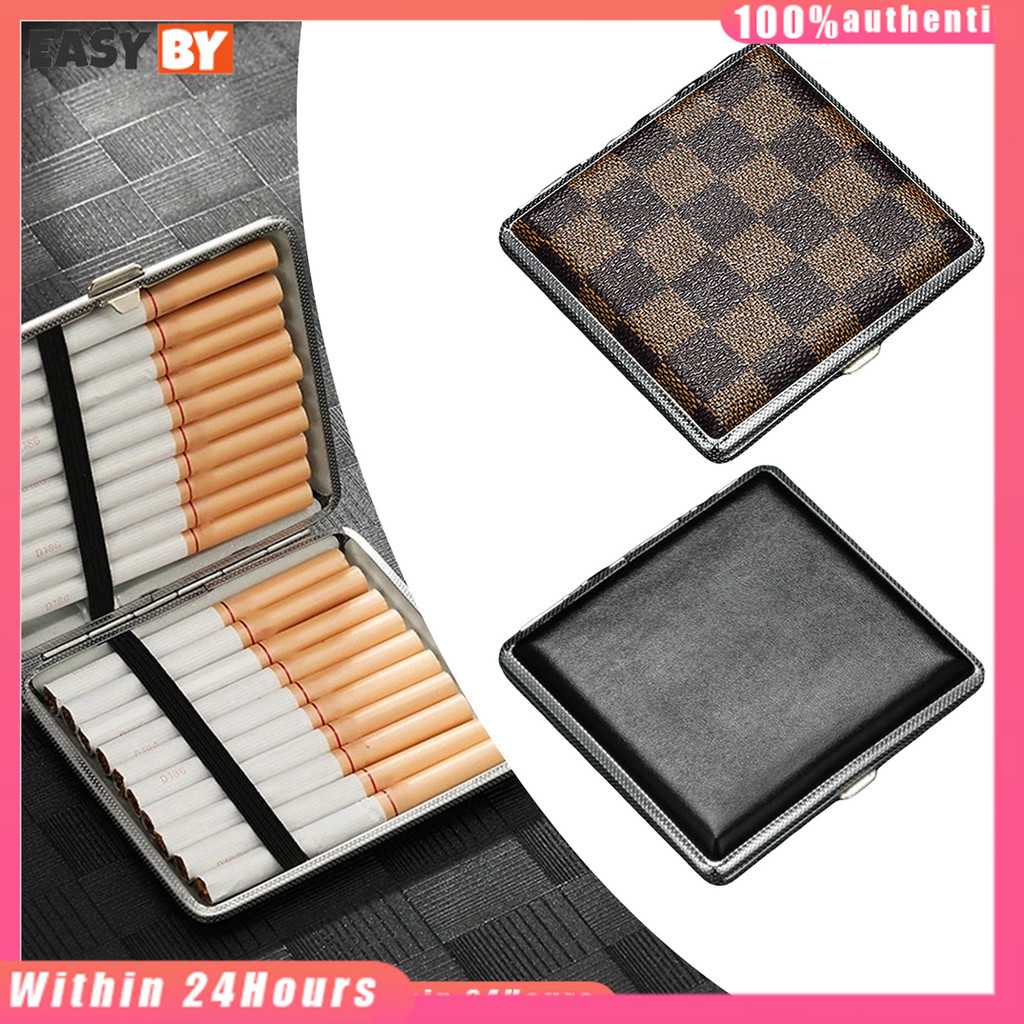จัดส่งรวดเร็ว กล่องใส่บุหรี่ กล่องบุหรี่ ใส่ได้20มวน กว้าง0.8MM ลายยอดนิยม สองรุ่น แบบหนัง และพลากสติก