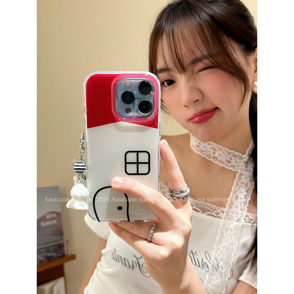 Huiwanju ins บ้านเส้นวาดด้วยมือเรียบง่ายเหมาะสําหรับเคสโทรศัพท์มือถือ iPhone16promax ip13 ใหม่ 15 ผู